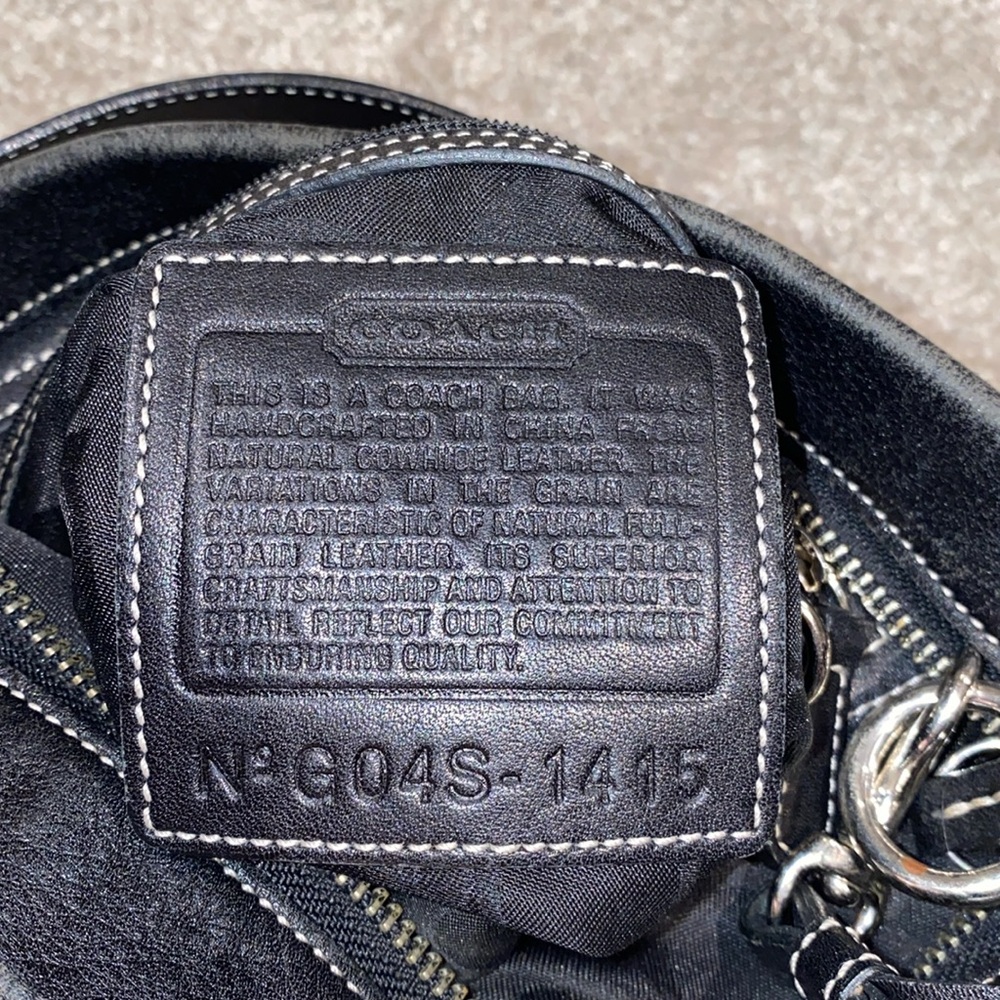 Vintage Coach 1415 Black Leather Legacy Slim Tassel Purse - Picture 3 of 10